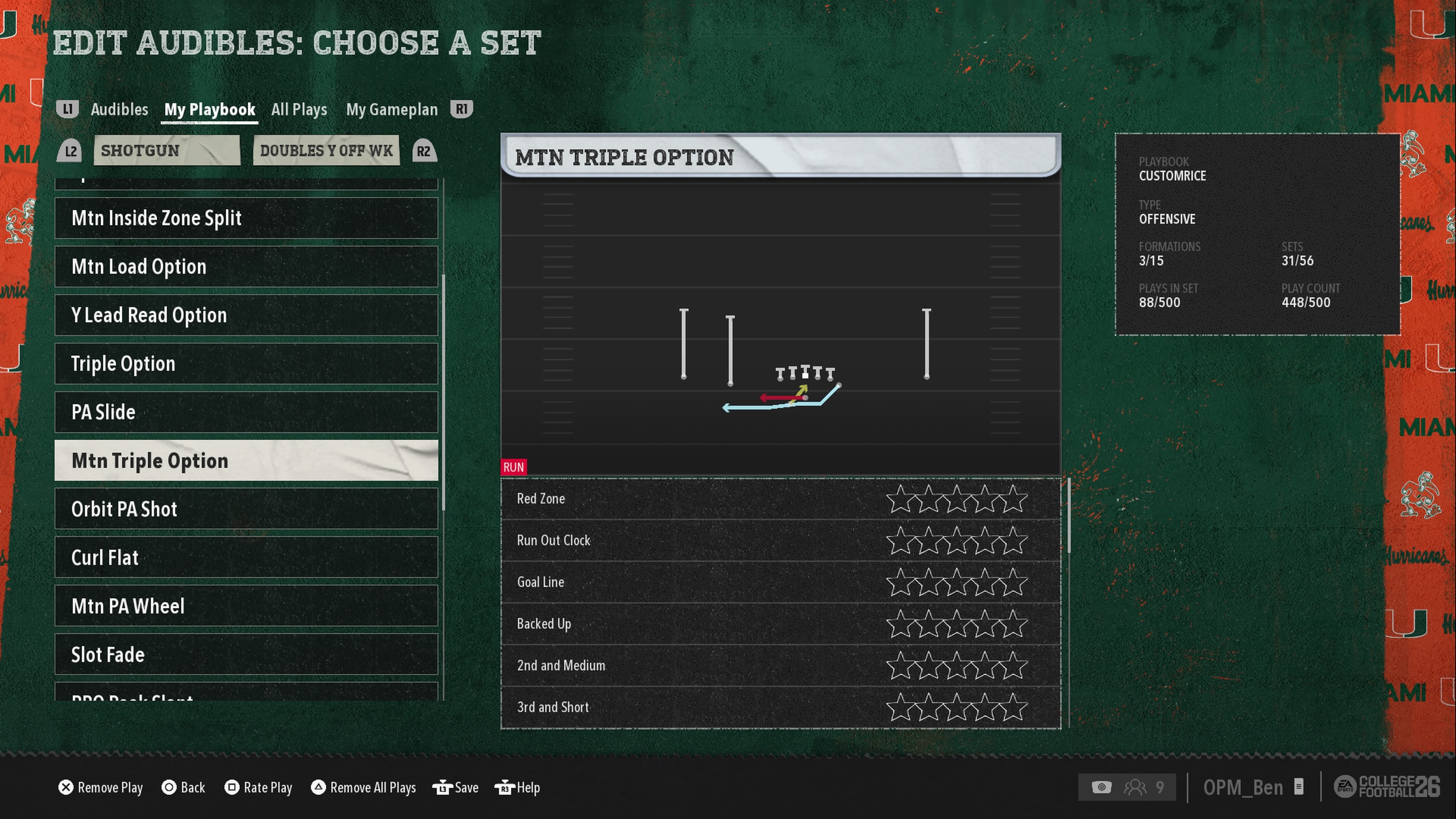 The MTN Triple Option in College Football 26