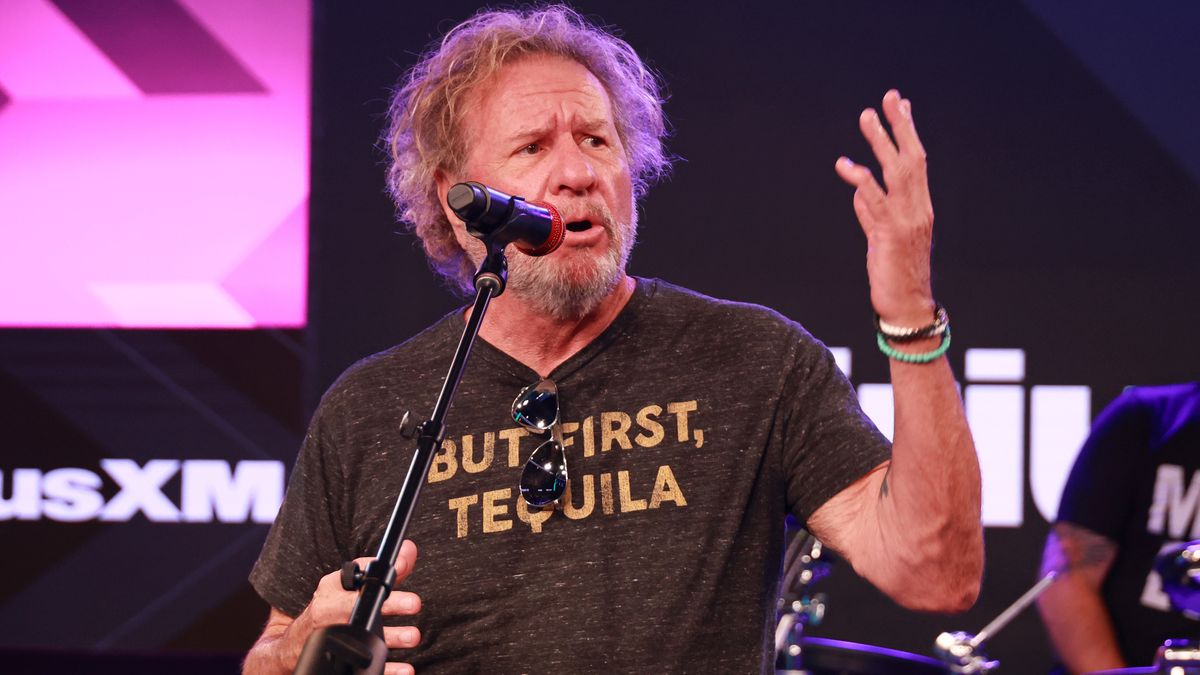 Sammy Hagar performs during a visit to SiriusXM Studios on November 14, 2023 in Los Angeles, California