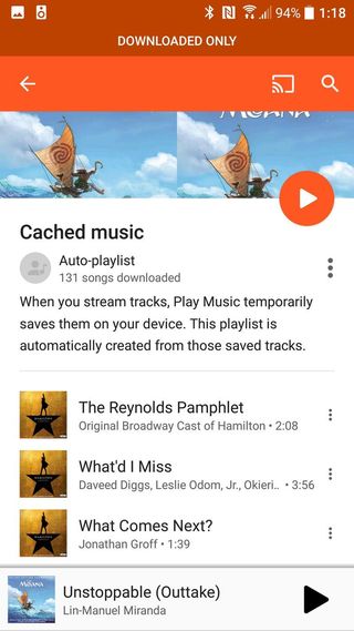 Cached music