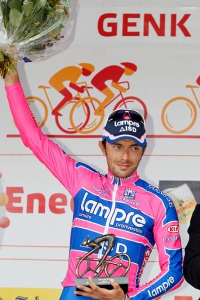 Matteo Bono (Lampre-ISD) on the podium