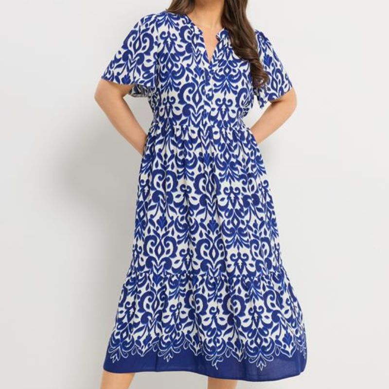abstract print dress