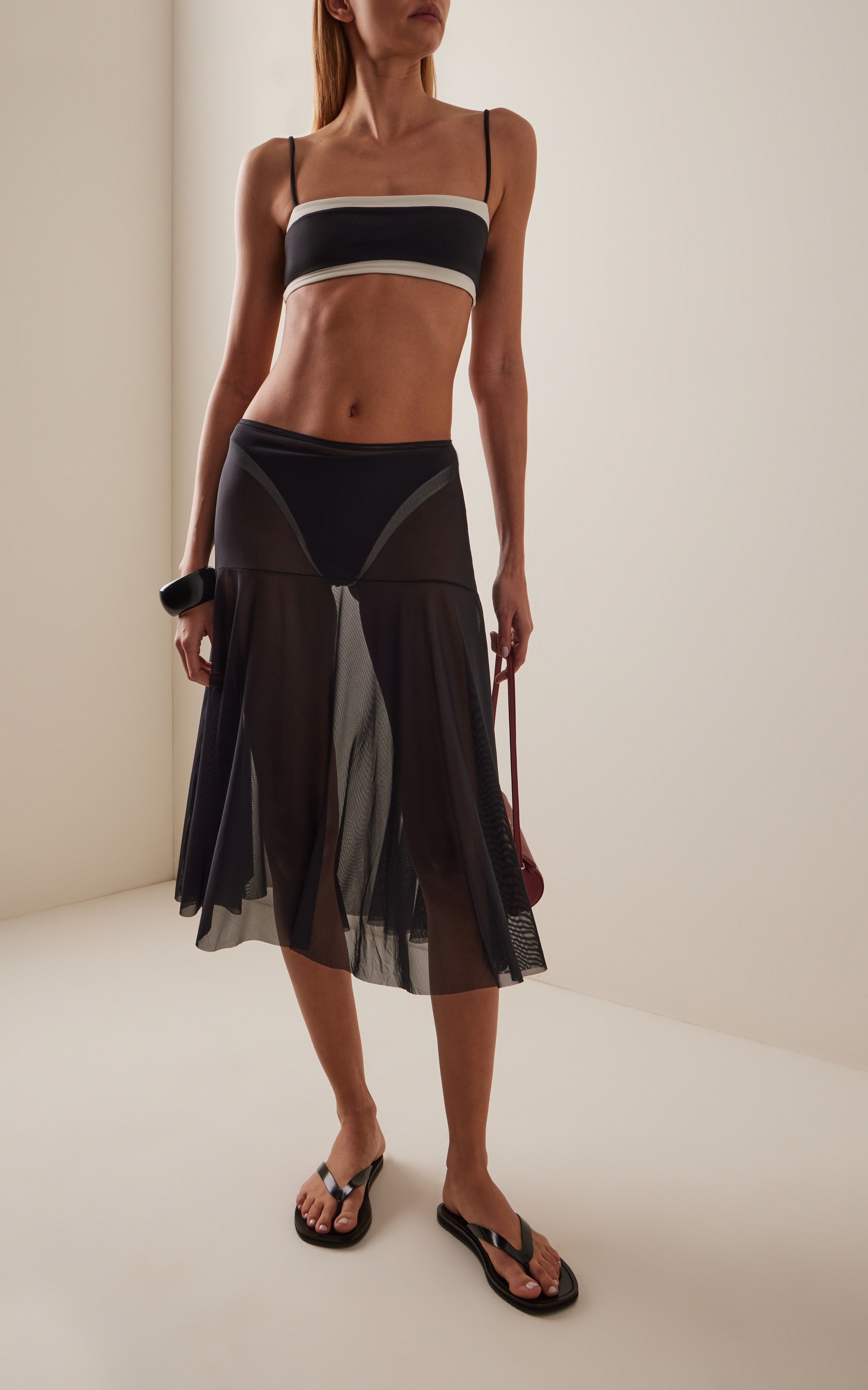 Anya Mesh Midi Skirt