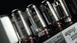 Close-up of some amp tubes