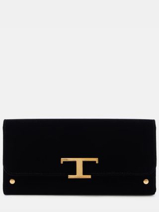 T Timeless Small Velvet Wallet on Chain