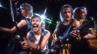 Scorpions performing onstage in 1984