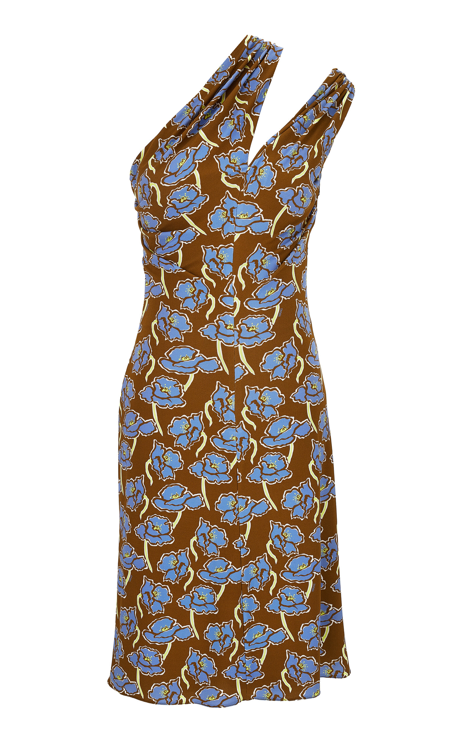 Floral Stretch Crepe Jersey Knee-Length Dress