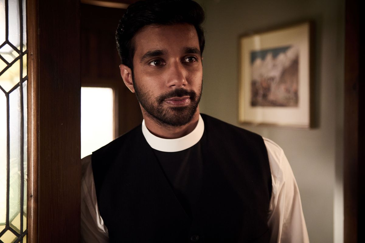 Rishi Nsit plays Reverend Alphy Kotteram in Grantchester