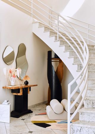 spiral stairway inside ASH Concept house