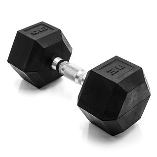 Cap 30lb coated hex dumbbell