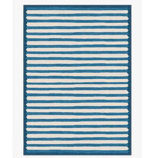 goop x Ruggable Ellin Stripe Indigo Rug