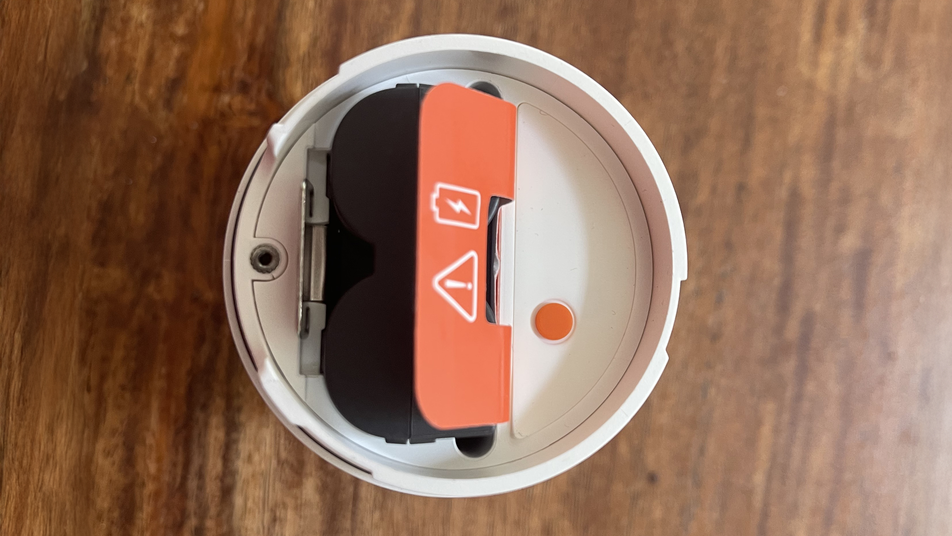 Ring Outdoor Camera Plus battery hatch open