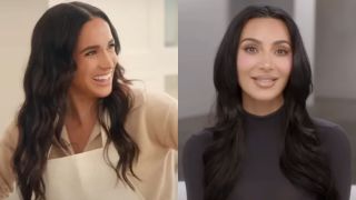 Meghan Markle is shown on With Love, Meghan and Kim Kardashian is shown on The Kardashians.