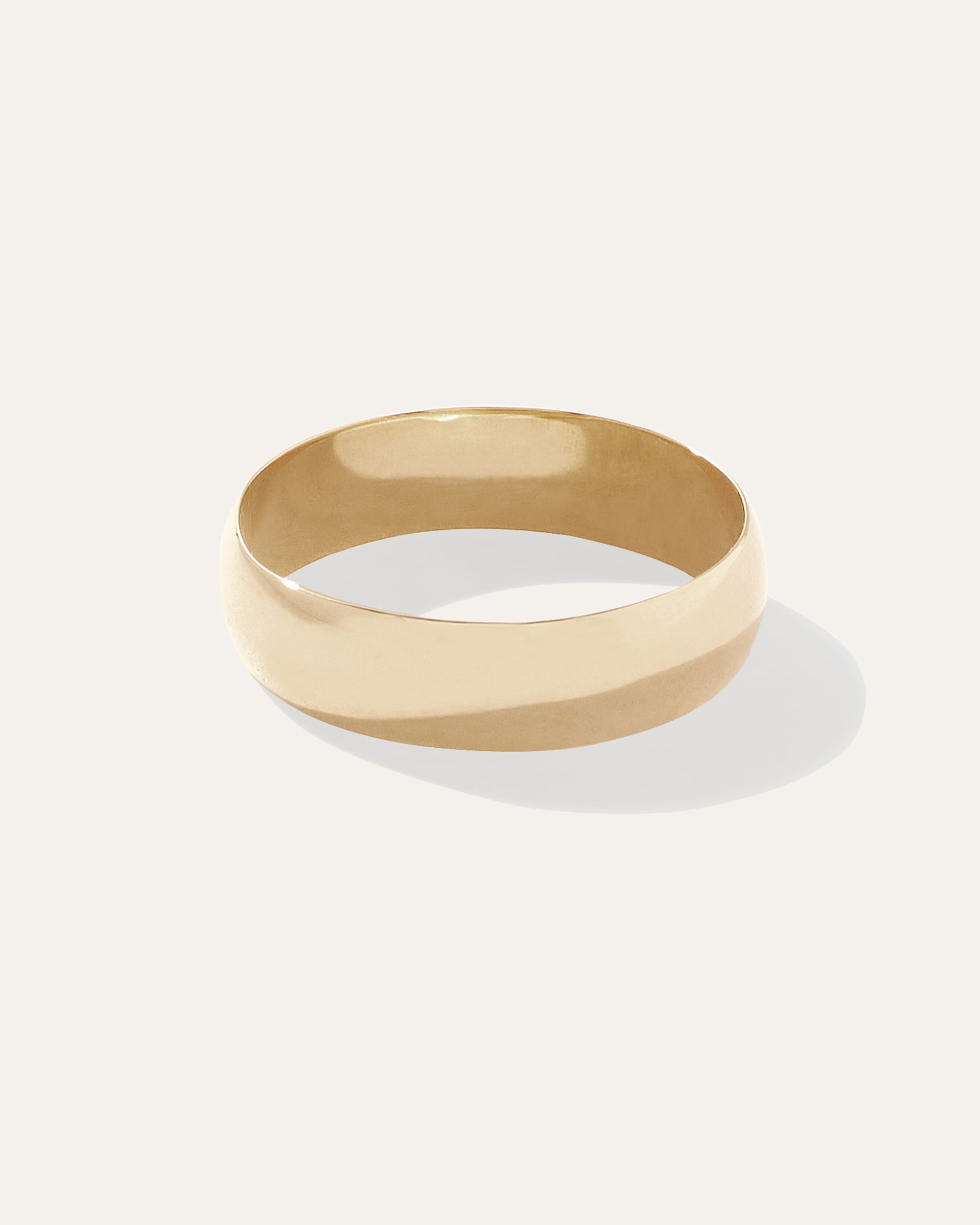 14k Gold 6mm Dome Band