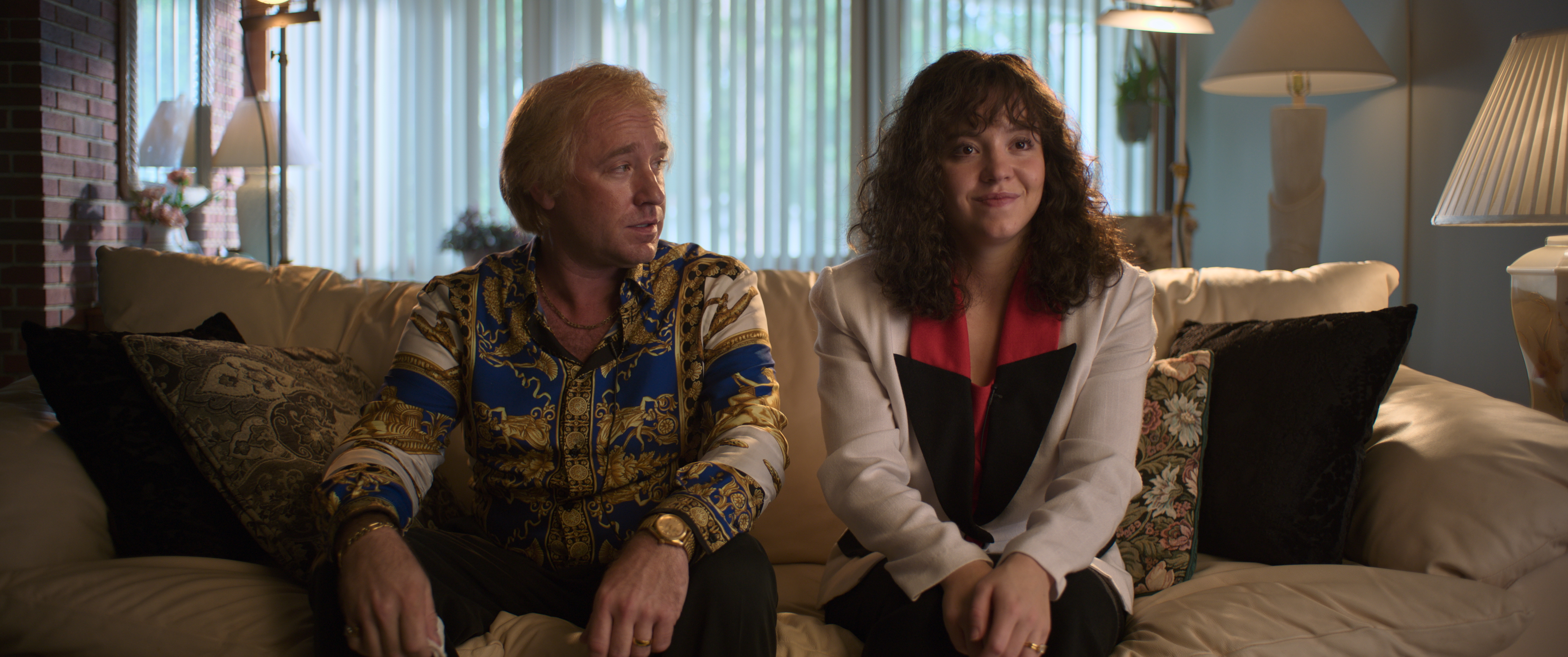 an image of Sydney Sweeney and Ben Foster as Christy Martin and husband James in the film