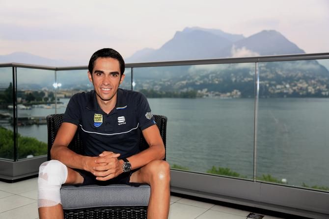 Alberto Contador at his home in Lugano