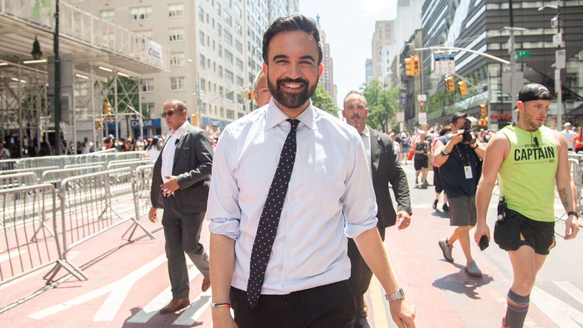 New York City mayoral candidate Zohran Mamdani attends the 2025 New York City Pride March on June 29, 2025