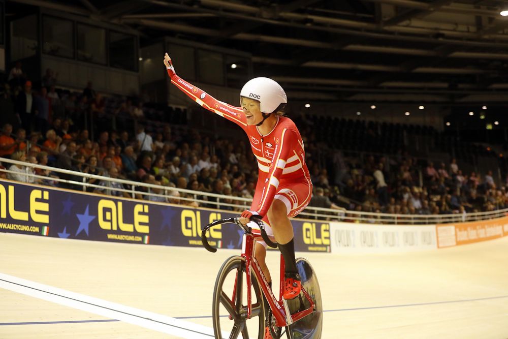 Women's points race winner Trine Schmidt (Denmark)