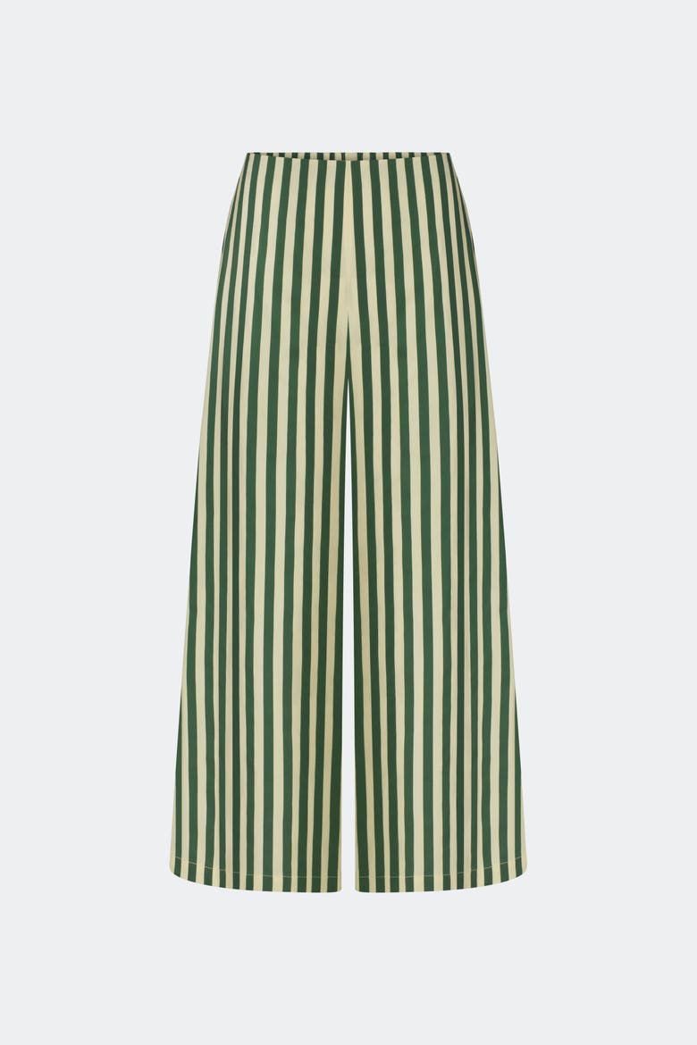 Toni Poplin Wide-Leg Cropped Pant