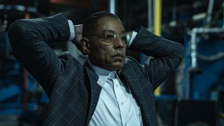 Gus Fring with hands behind head in Better Call Saul