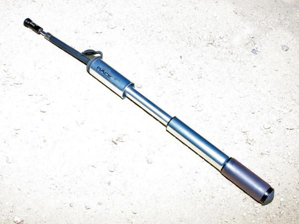 Hidden within the RaceRocket MasterBlaster is a flexible hose to prevent sheared valve stems - similar to Lezyne's clever design.