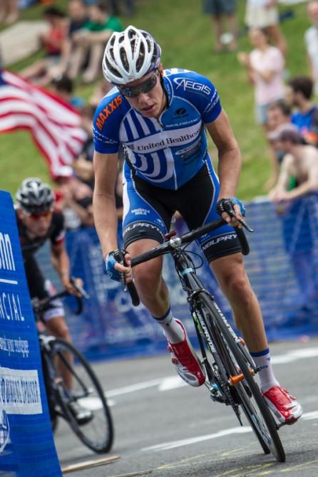 Jeff Louder (UnitedHealthcare) on the front of the break coming up Lemon Hill