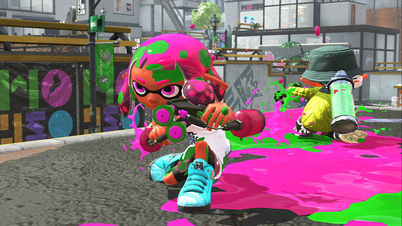 A grizzled young Inkling in Splatoon 2, one of the best Nintendo Switch Multiplayer Games in 2021