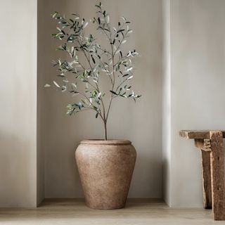 Faux Potted Black Olive Tree