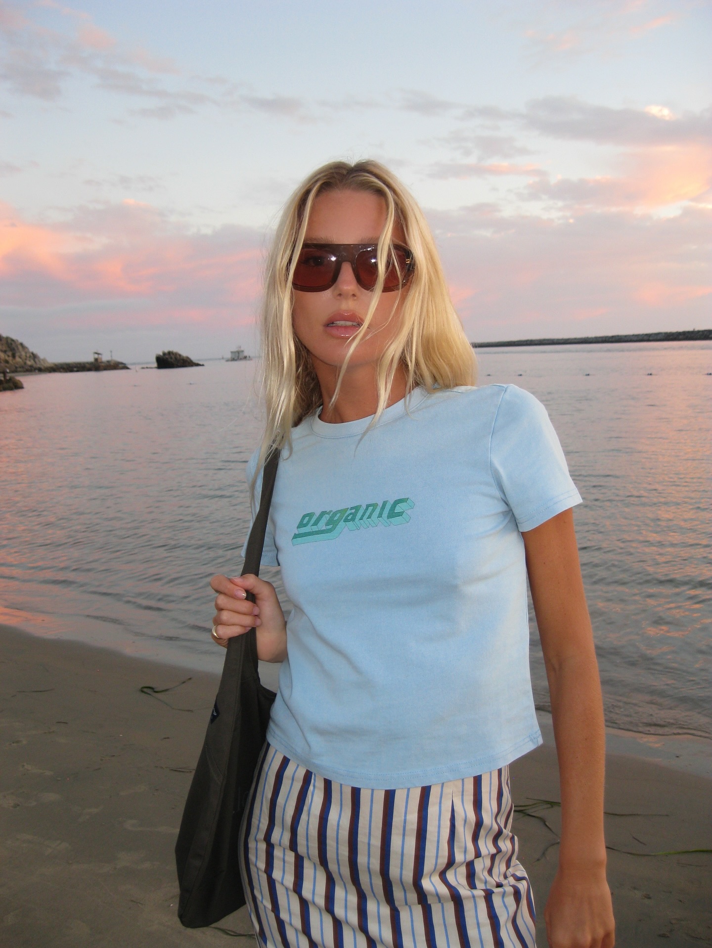 Megan Adelaide Vega on the beach.
