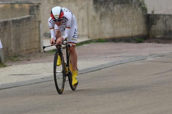 Judith Arndt (HTC- Team Columbia Women) won the time trial and moved into second place on GC, just one second behind Annemiek Van Vleuten (/Nederland Bloeit).