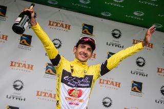 Lachlan Morton (Jelly Belly) happy to take the overall race win in Utah