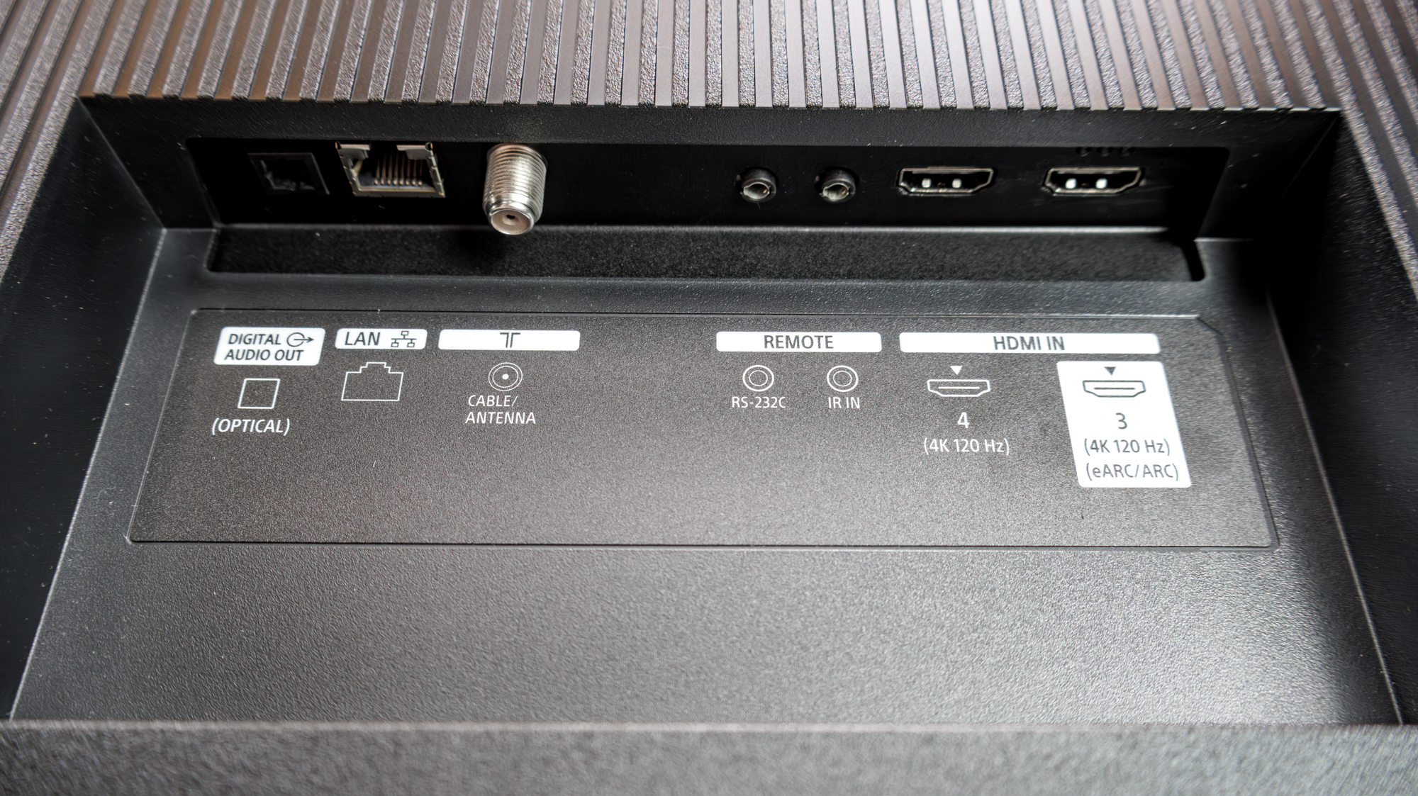 The ports on a Sony Bravia 3 II TV