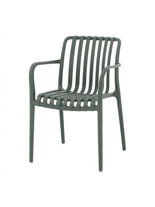 Timbo Dark Green Plastic Armchair