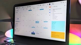 Google Calendar on the web on a laptop.