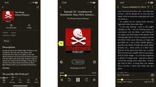 Everand mobile app screenshots with podcasts and ebooks