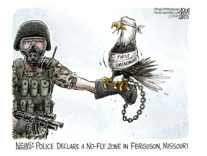 Political cartoon U.S. Ferguson constitution