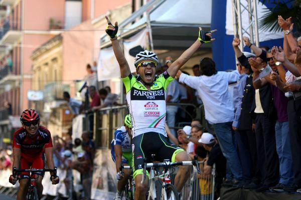 Visconti dominated the sprint