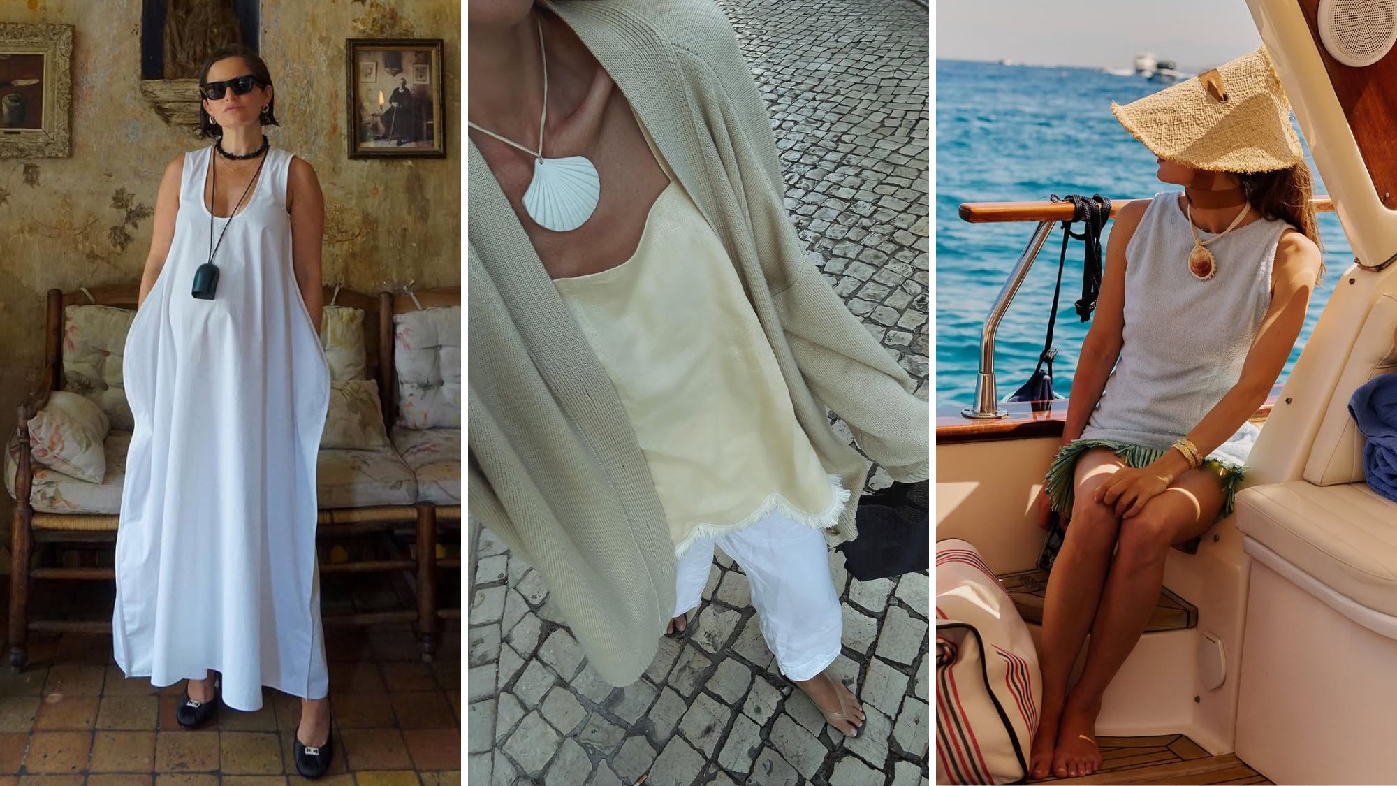influencers wearing cord pendant necklaces