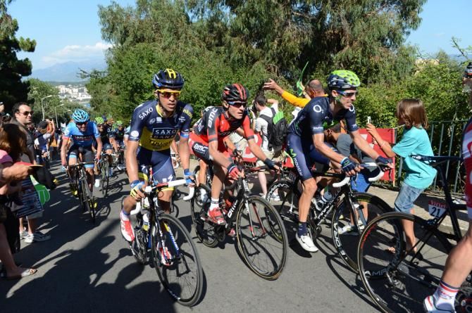 Alberto Contador (Saxo Bank) and Tejay van Garderen (BMC)