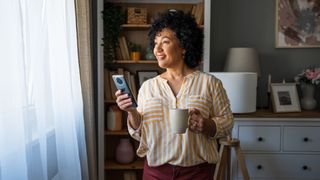 Woman on the phone to a loved one