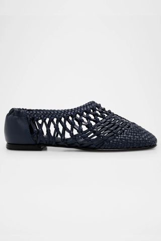 Simkhai Eden Woven Leather Ballerina Flats