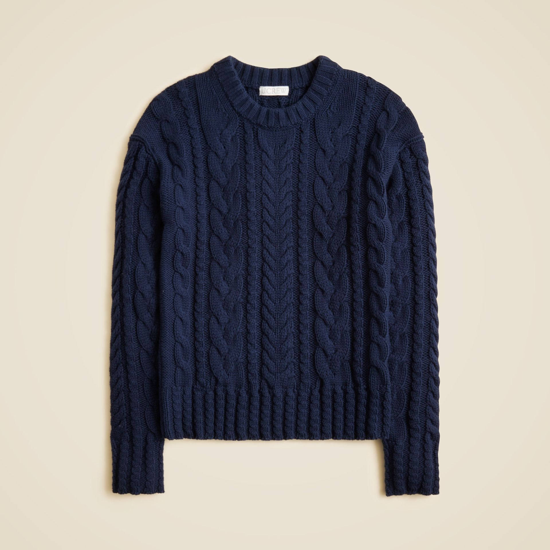 Cable-Knit Crewneck Sweater