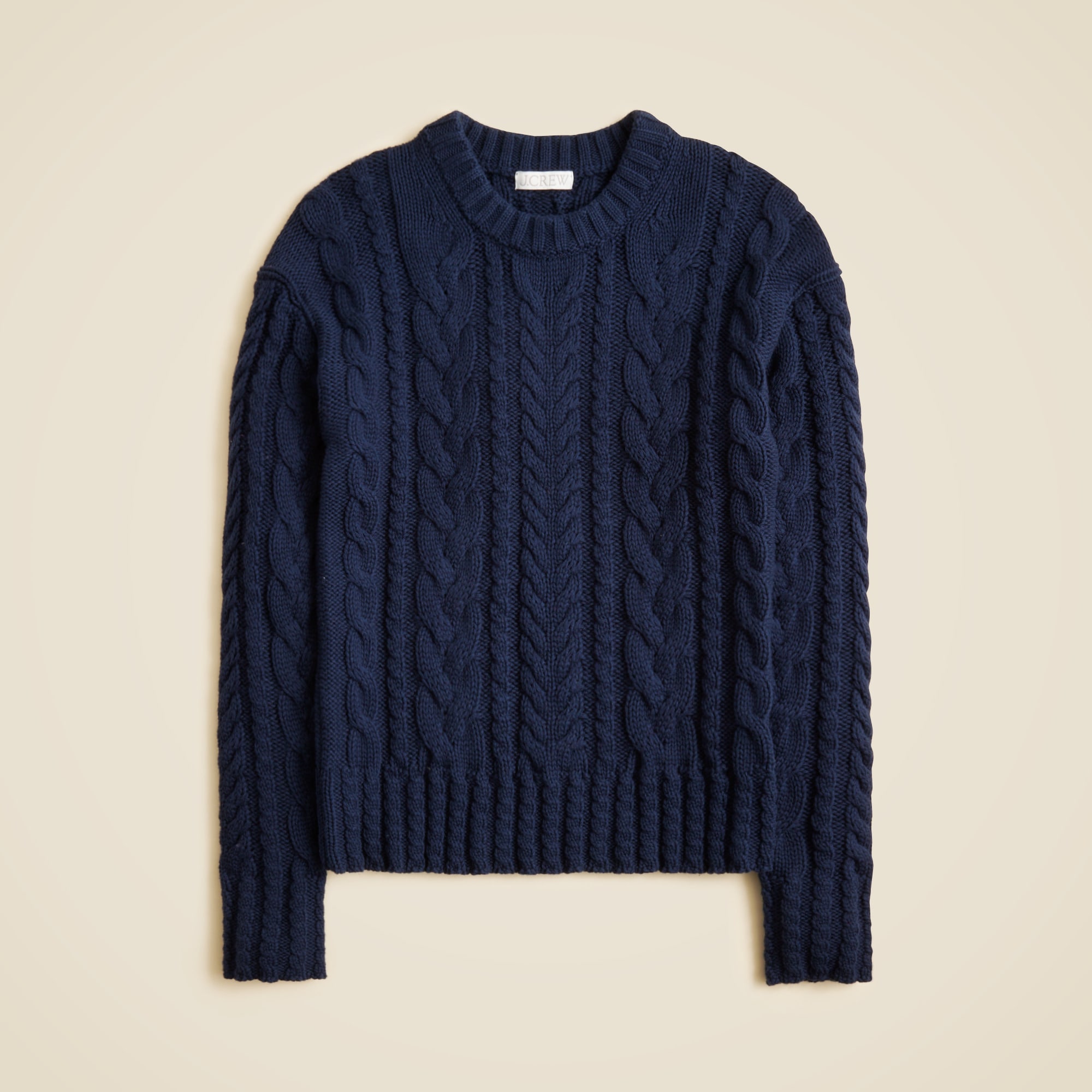 Cable-Knit Crewneck Sweater