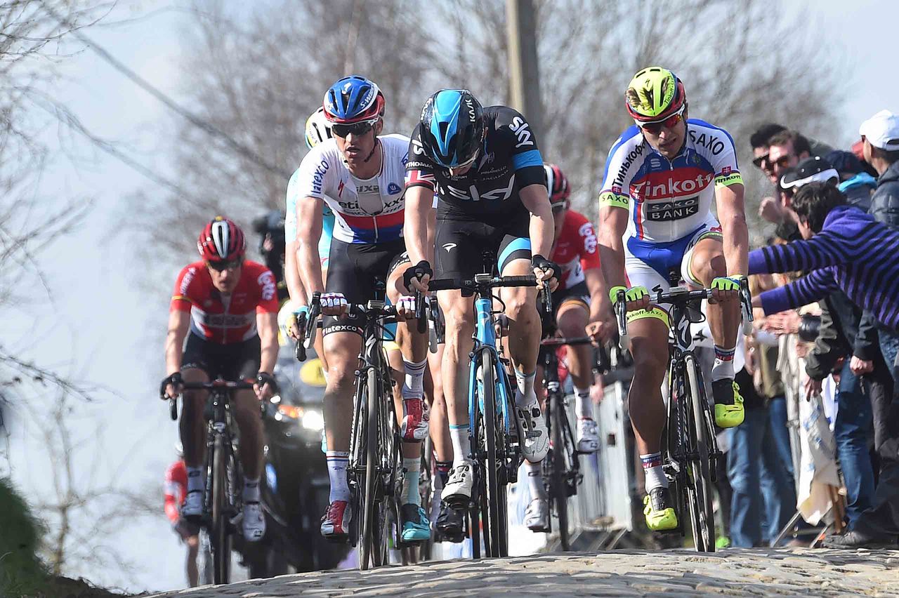 The group of Thomas, Stybar and Sagan could not close the gap