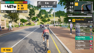 Image shows Stefan's avatar cycling on MyWhoosh's virtual roads.