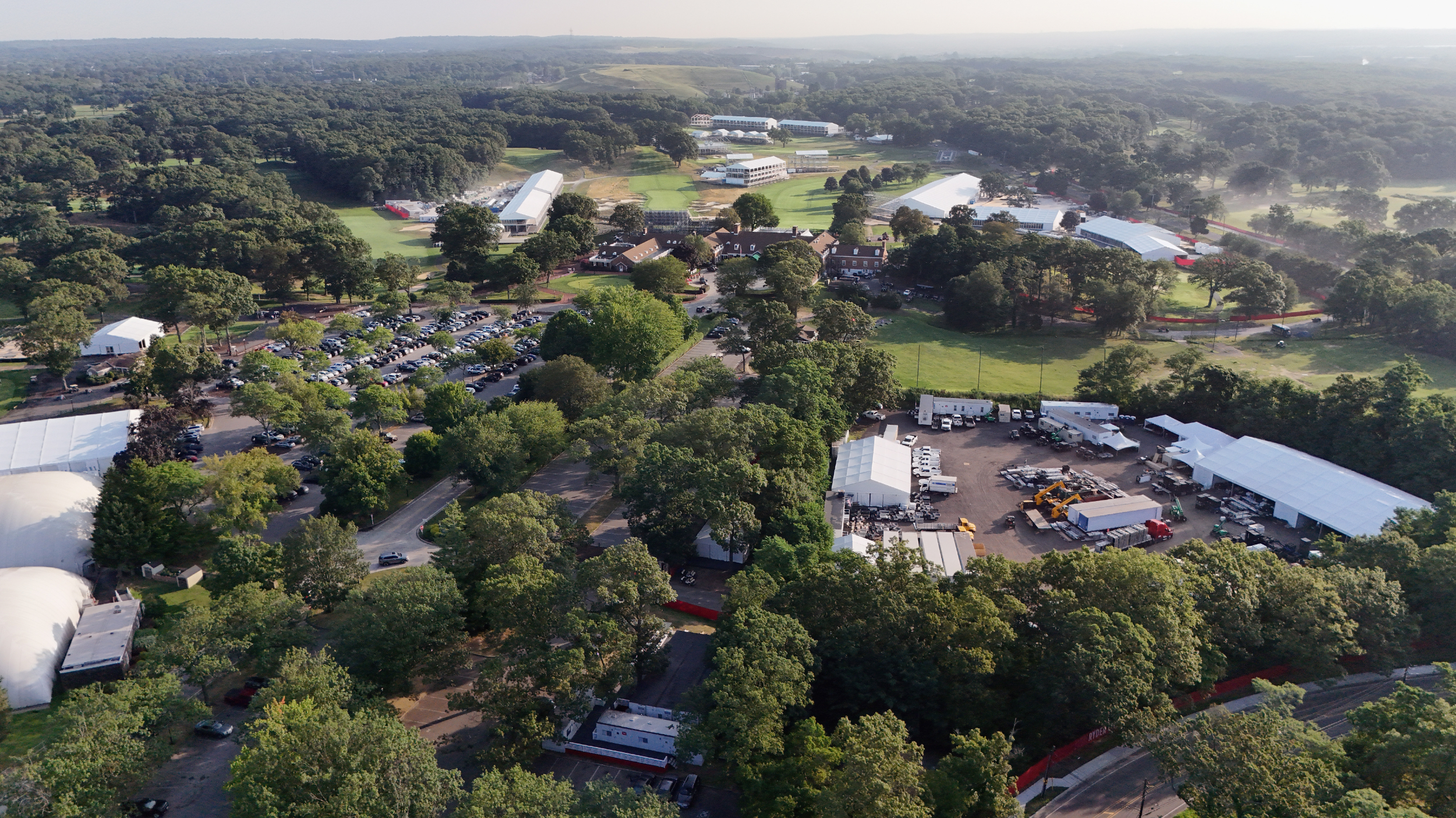 An aerial view of Bethpage Black