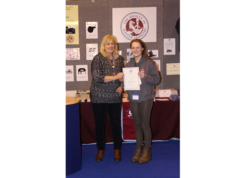 Winner Sophie presented by Helen Dart