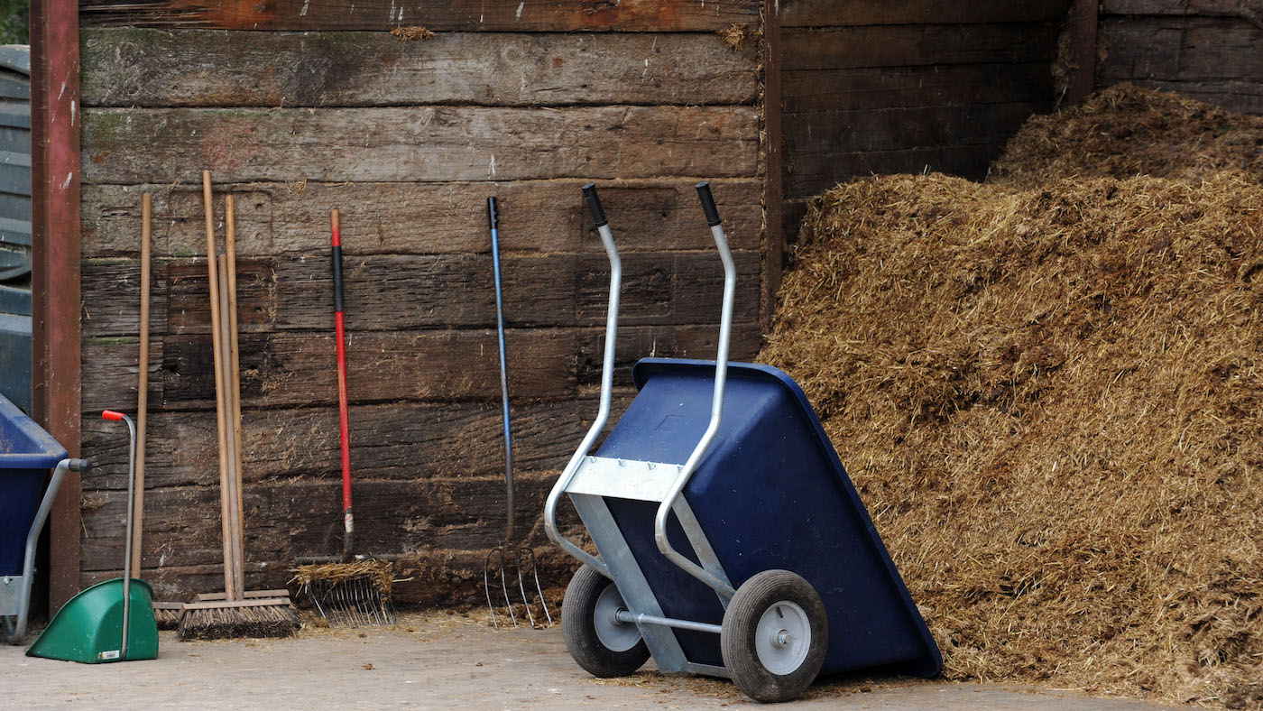 Muck heap and tools
