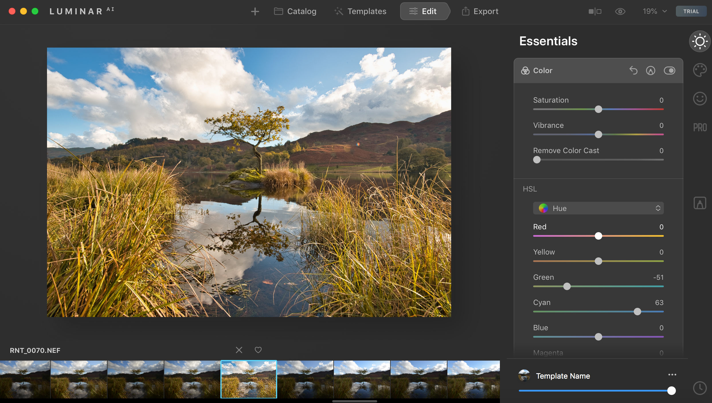 Luminar AI tutorial templates