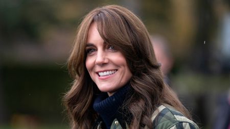 Kate Middleton "will have raced over" to meet her nephew, it's claimed. Seen here she meets farmers at Brodieshill Farm