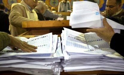 Egyptian election officials count ballots in Cairo this week